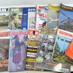 Lot magazines militaria aviation TAM avenirs Axe&Alliés TIM Tank Zone Assaut uniformes 39-45...