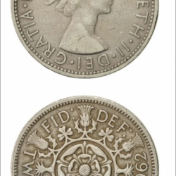 Collection monnaie TWO SHILLINGS MONNAIE, GRANDE-BRETAGNE, ELIZABETH II - 1 Florin