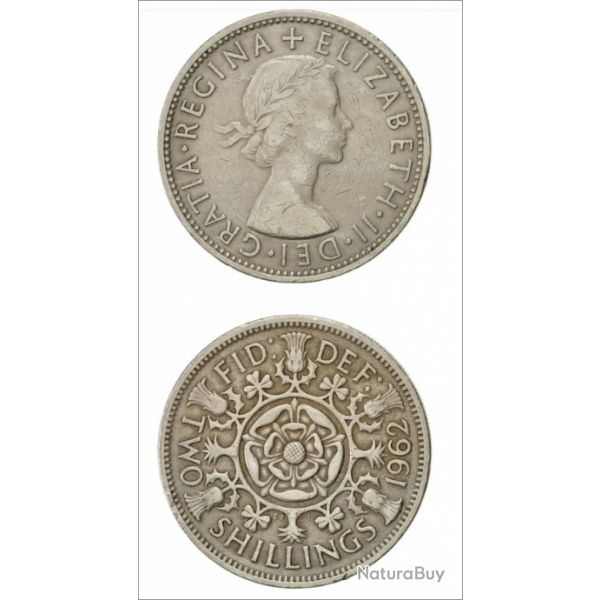 Collection monnaie TWO SHILLINGS MONNAIE, GRANDE-BRETAGNE, ELIZABETH II - 1 Florin