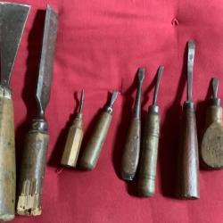 Lot de huit anciens outils d'armurier, pas de prix de réserve