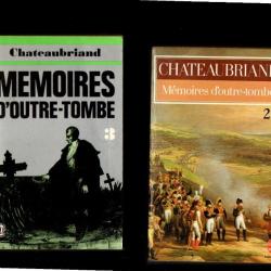 mémoires d'outre-tombe de chateaubriand volume 2 et 3 livre de poche