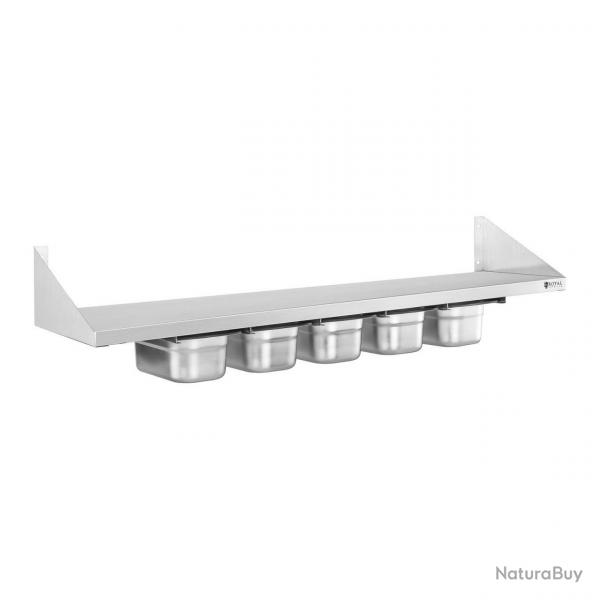 Range pices 5 x 1/4 GN - 120 cm acier inoxydable 14_0003170