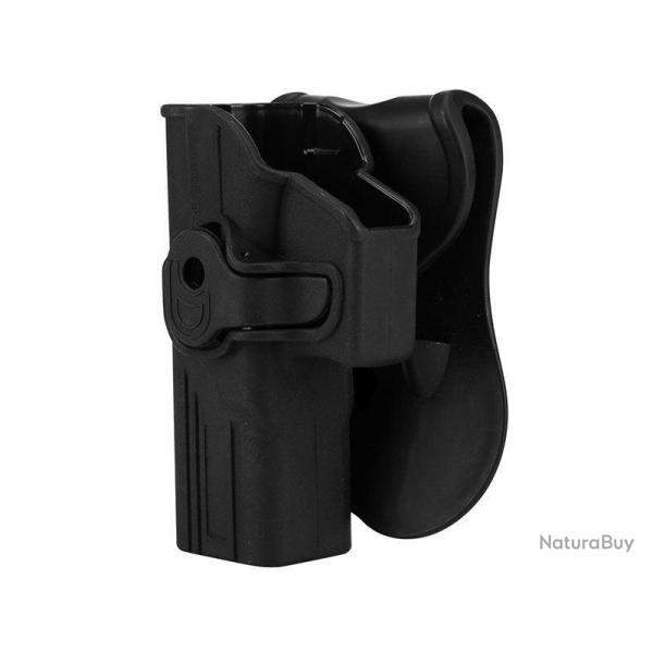 Holster rigide Quick Release pour Glock 17 Gaucher. Noir