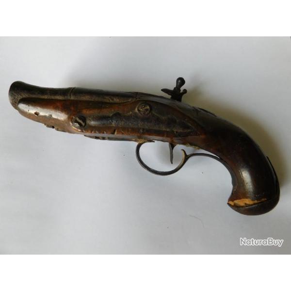 PETIT PISTOLET A SILEX 18me SIECLE