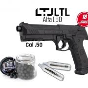 Pack Pistolet Alfa LTL 1.50 Co2 + 50 boules caoutchouc
