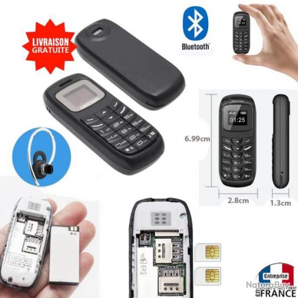 Mini telephone de poche BM70 double sim oreillette bluetooth GSM mobil couteur discret
