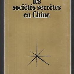 les sociétés secrètes en chine de serge hutin