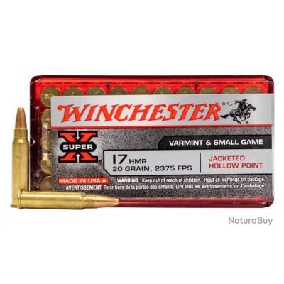 Winchester 17HMR Super X - 20gr - 50 Cartouches