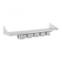 Étagère range-épices - 5 x 1/6 GN - 120 cm acier inoxydable 14_0003171