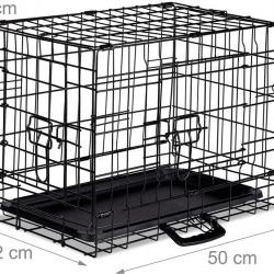 Cage pour chien pliante en métal S 13_0000615