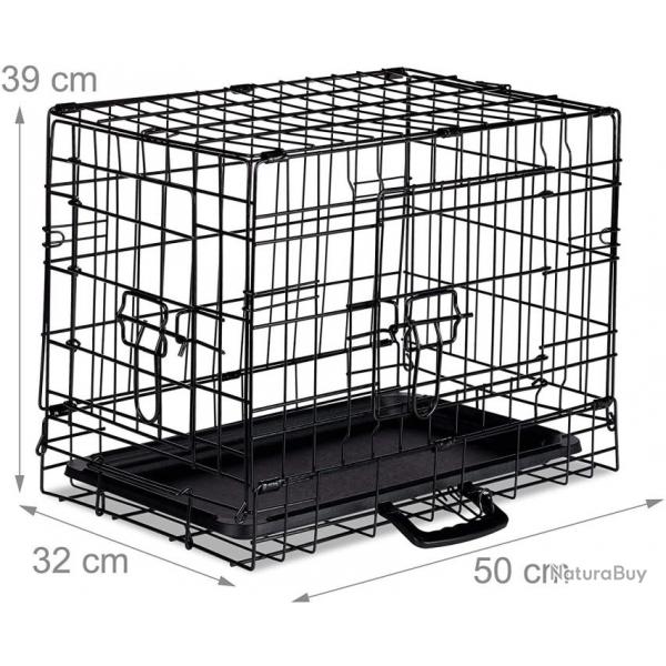 Cage pour chien pliante en mtal S 13_0000615
