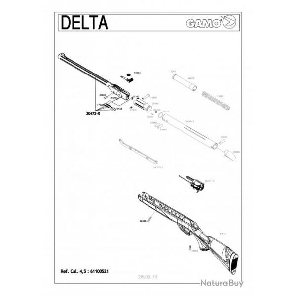 Pices dtaches Gamo Delta 4.5 mm. 34112 - Bielle armement