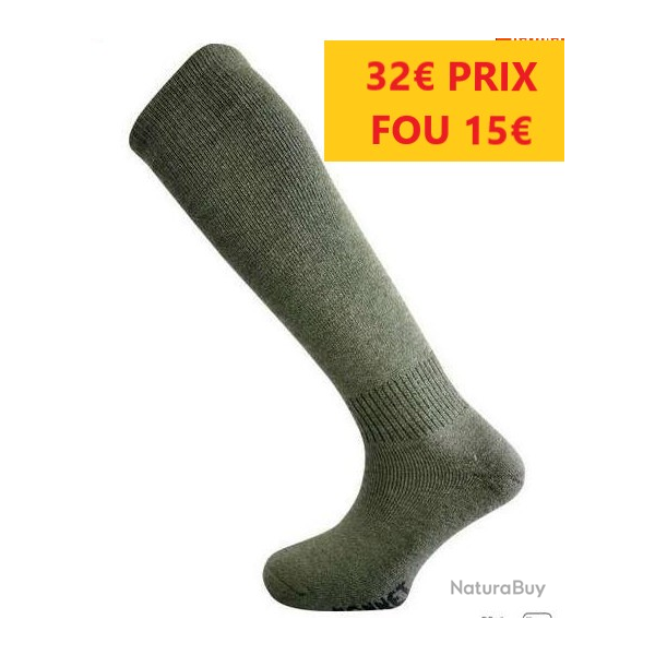 Chaussettes mi-bas MONNET   kaki Pointure 35/36      BLOI35JS