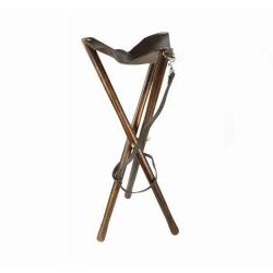 Trépied Januel En Bois 70 cm Avec Bretelle Et Assise En Cuir