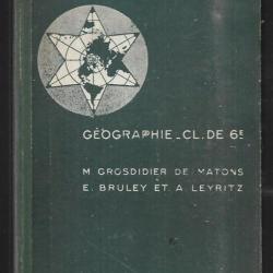 géographie classe de 6e 1947, nouveau cours jean brunhes