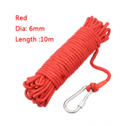 Corde Aimant de pêche en néodyme avec anneau de levage magnétique rouge 10m
