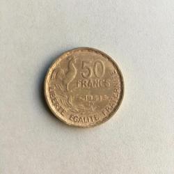 PIECE DE 50 FRANCS GUIRAUD 1951 B