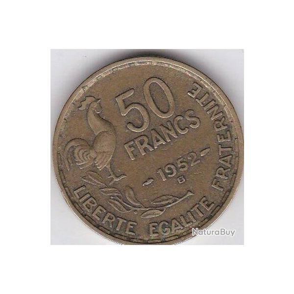 PIECE DE 50 FRANCS GUIRAUD 1952 B