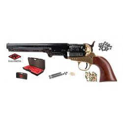 PACK Revolver Pietta 1851 Navy Laiton Calibre 44 PN Gravure Laser- REBTI44