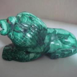 Sculpture Lion En Onyx, Sculpture Art, hauteur 5 cm x 11 cm