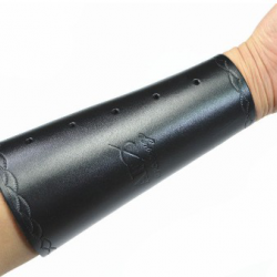 Brassard de protection cuir traditionnel (noir)