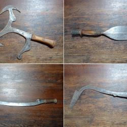 4 Armes blanches africaines - République Démocratique du Congo - vers 1900 - BE