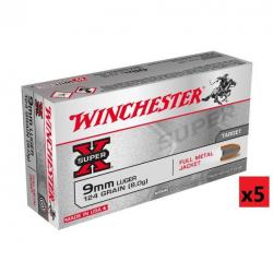 Munitions winchester Super X 9mm Luger x5boites