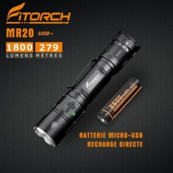 Fitorch MR20 - 1800 Lumens - 14,3 cm - 1 accus 18650 USB inclu
