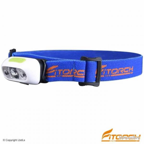 Fitorch HS1R lampe frontale rechargeable - 200 Lumens - serre tte bleu