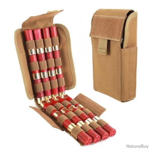 Sac Pochette Porte-Cartouche Accs Rapide capacit 25 Munitions calibre 12 Sable