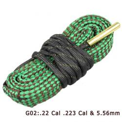 Cordon de nettoyage rapide de Type BoreSnake cal .22 .223 & 5.56