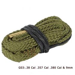 Cordon de nettoyage rapide de Type BoreSnake cal .38 .357 .380 .9mm