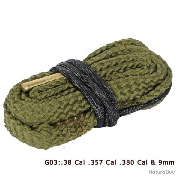 Cordon de nettoyage rapide de Type BoreSnake cal .38 .357 .380 .9mm
