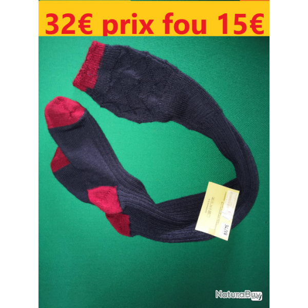 Chaussettes Hautes DXO BLEUES ROUGES trs hautes  Pointure 36/38    DXO810-36/38
