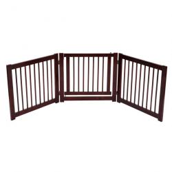 Barrière de porte pour chien pliable barrière de sécurité pour animaux en bois de pin 206 x 61cm 20