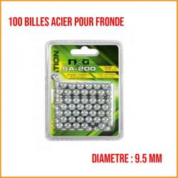 100 Billes Métal 9.5mm NXG Pour Lance Pierre fronde