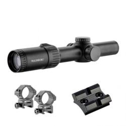 Lunette De Battue 1-5x24 - Tube 30 Mm Avec Colliers 11 Et 22 Mm - Neuve