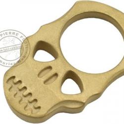 Poing américain Skull pointe Laiton Sablé