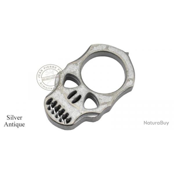 Poing amricain Skull pointe Silver Antique