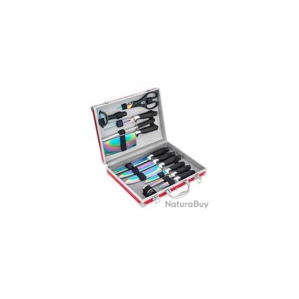 PRADEL EXCELLENCE THIERS VALISE 12 PIECES LAMES REVETEMENT TITANE 19