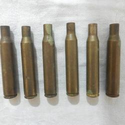 6 douilles étuis vides pour rechargement cartouches calibre 270 Winchester