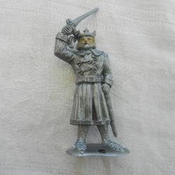 ancien soldat miniature médiéval plastique - roi à l'épée