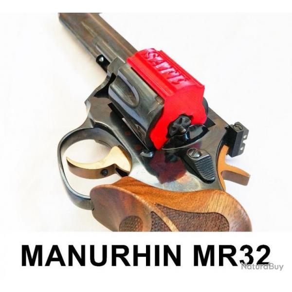 Drapeau tmoin de chambre vide ROUGE pour revolver Manurhin MR32