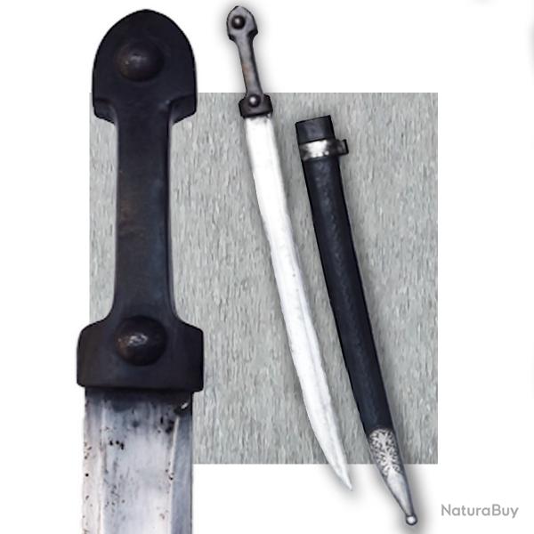 SUBLIME, GRAND ET MASSIF SABRE/BEIBUT RUSSE, DE TYPE CAUCASIEN, XIX, NICOLAS II, RUSSIE, ORIGINAL