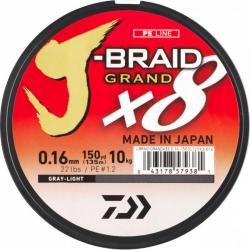 J-Braid Grand X8 135 m Gris Daiwa 06/100  /  #0,6  /  5 kg  /  11 lb