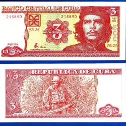 Cuba 3 Pesos 2004 Che Guevara Billet Peso NEUF