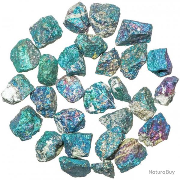 Pierres brutes chalcopyrite bleue - 3  4 cm - Lot de 3