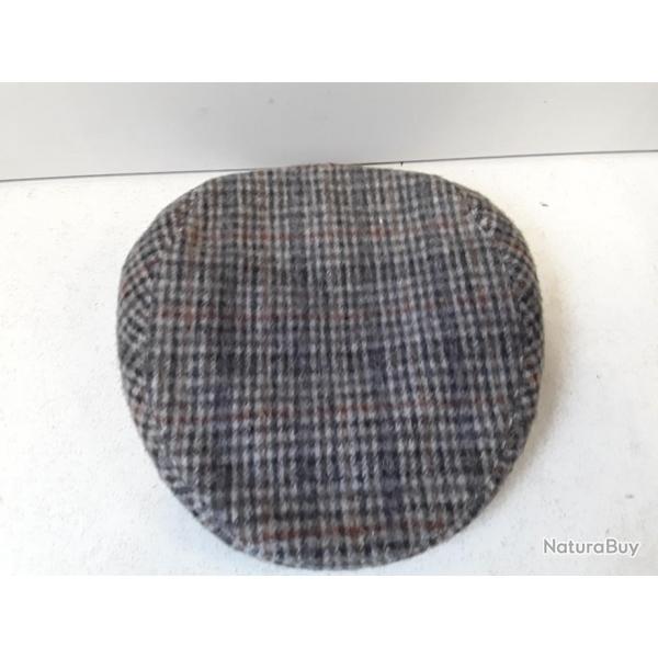 6849 CASQUETTE OXFORD A CARREAUX GRISE TAILLE 55 NEUF