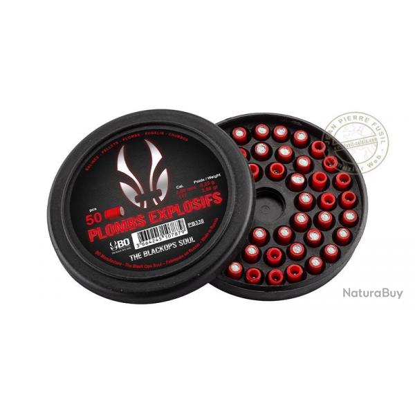 The Black Ops Soul - Plombs explosifs  tte plate - cal. 4,5 mm - x50