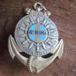 Insigne métal 4eme Regt d'INFANTERIE de MARINE - RIMa - Drago Paris H.763